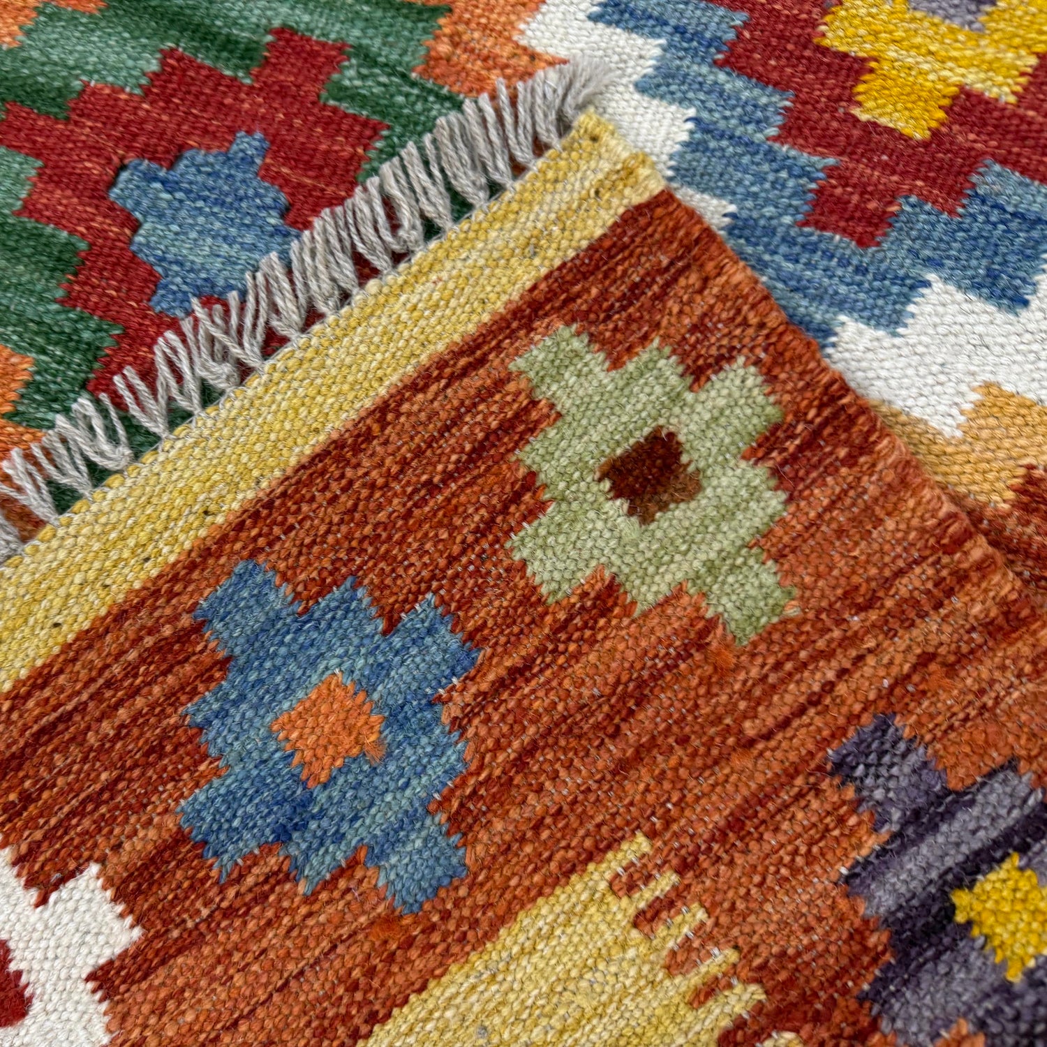 Handmade Vegetable Kilim 3' 4" x 4' 9" (ft) - No. Y39175