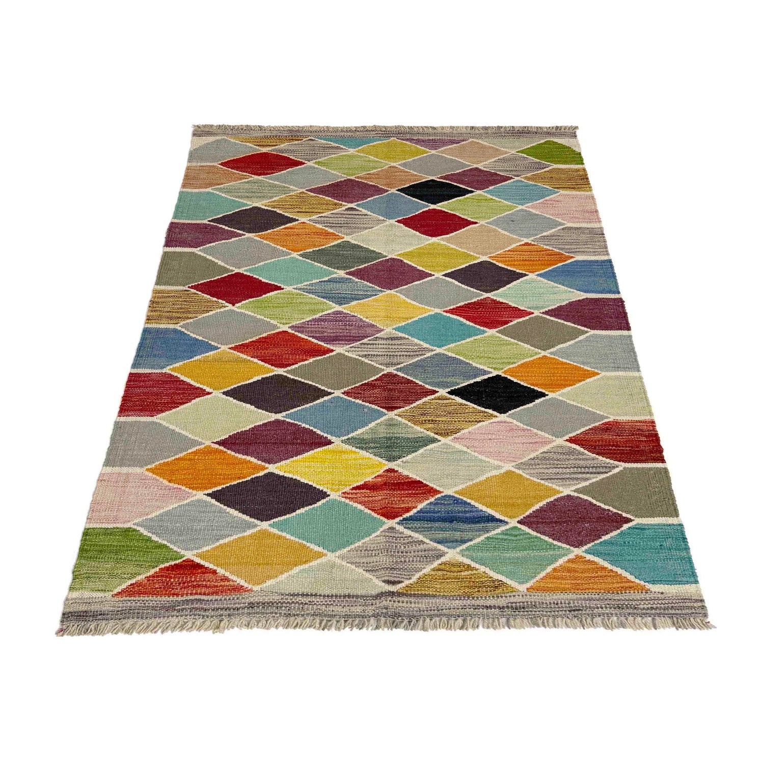 Handmade Vegetable Kilim 3' 3" x 4' 11" (ft) - No. Y39177