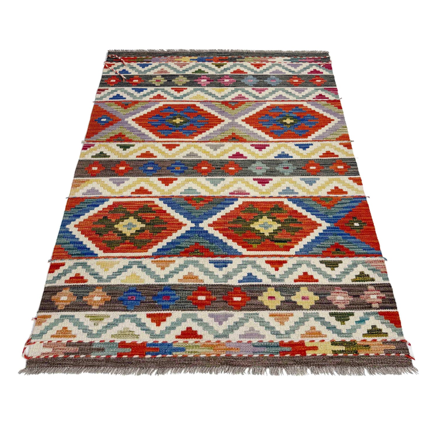 Handmade Vegetable Kelim 3' 3" x 5' 2" (ft) - No. Y39178