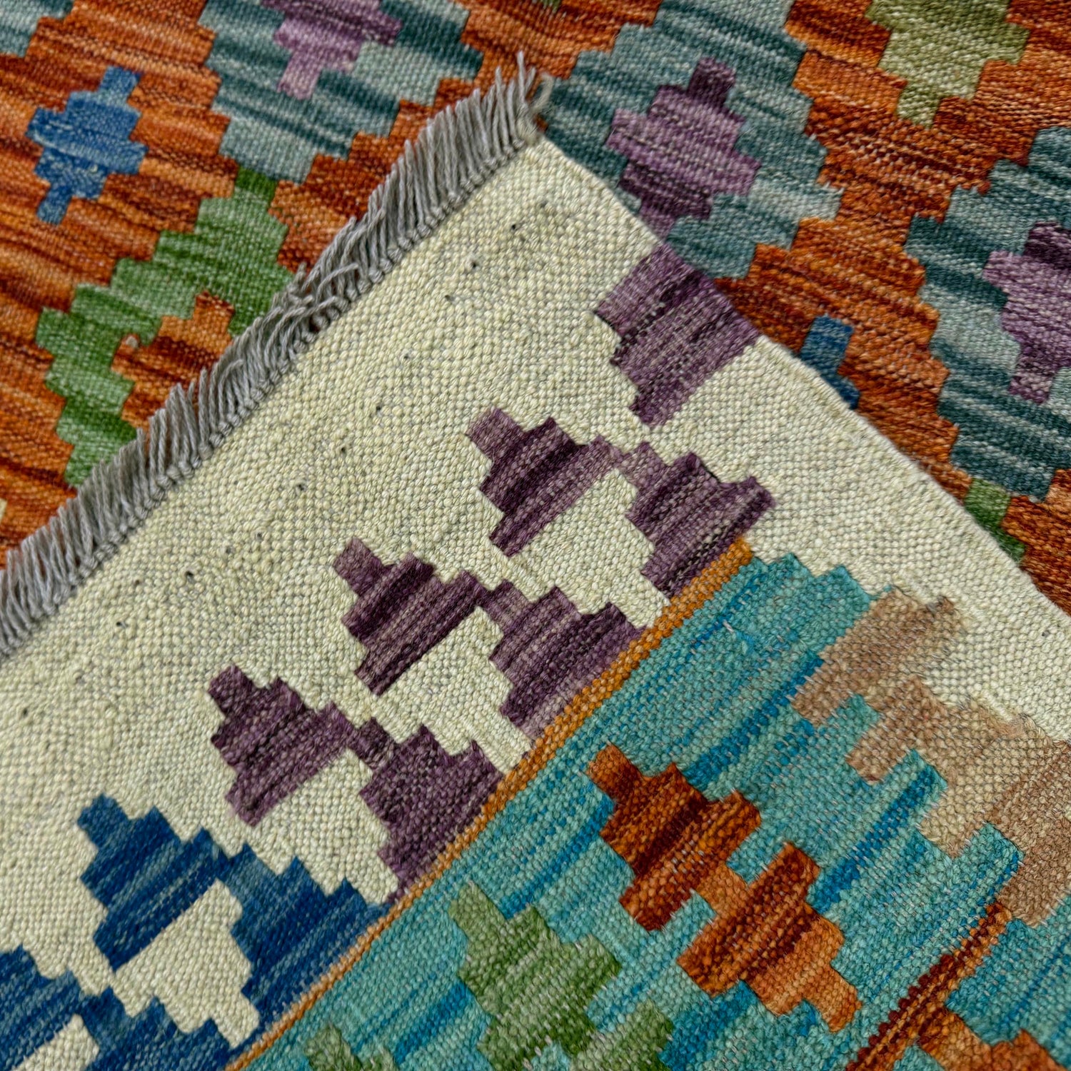 Handmade Vegetable Kilim 4' 6" x 6' 7" (ft) - No. Y39180