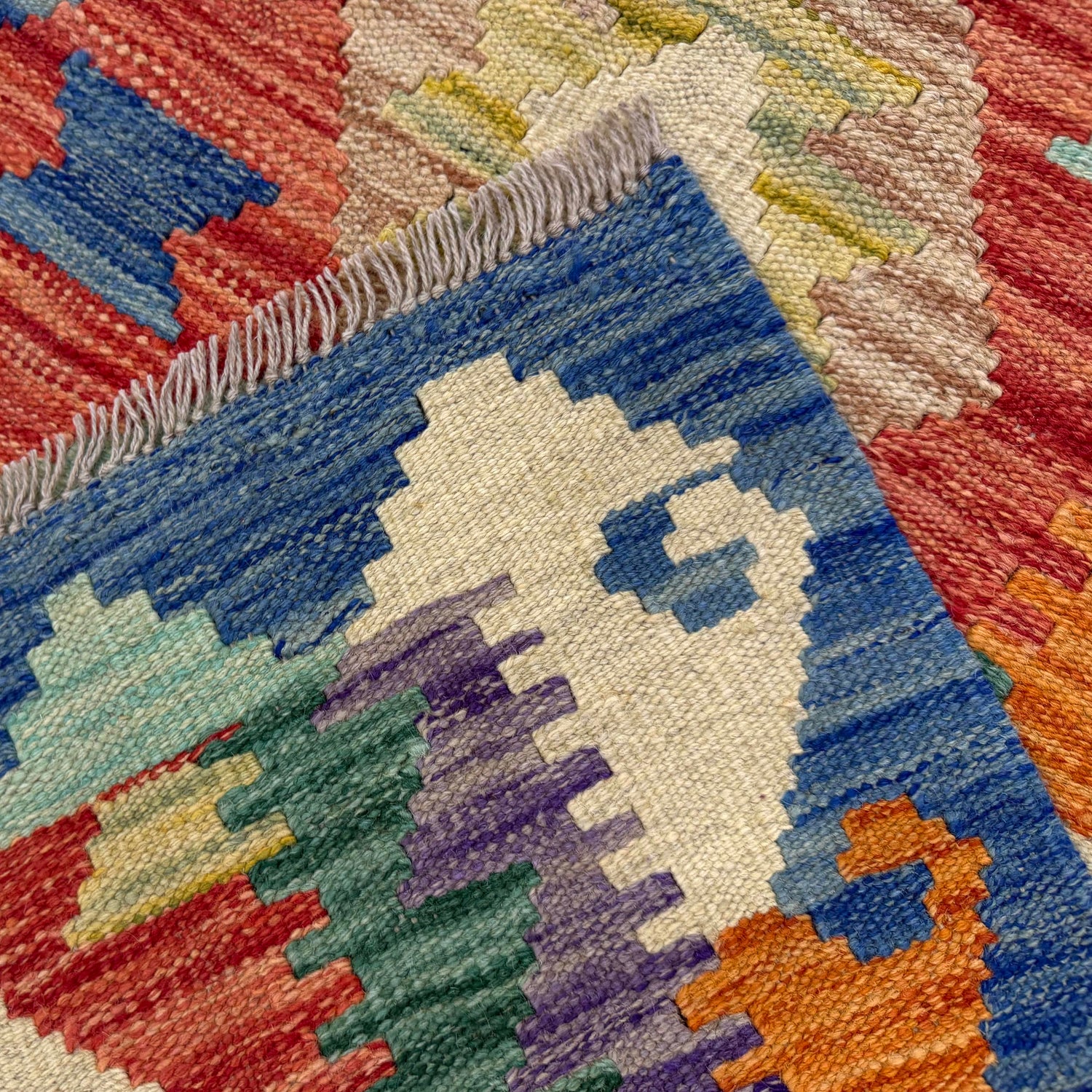 Handmade Vegetable Kelim 4' 0" x 5' 10" (ft) - No. Y39181