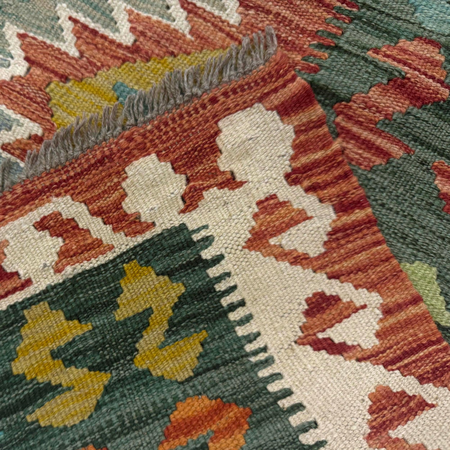Handmade Vegetable Kilim 4' 4" x 5' 11" (ft) - No. Y39185
