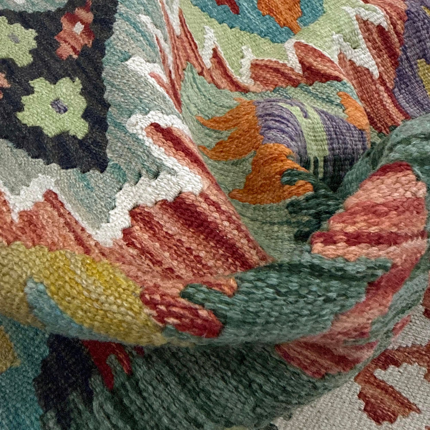 Handmade Vegetable Kilim 4' 4" x 5' 11" (ft) - No. Y39185