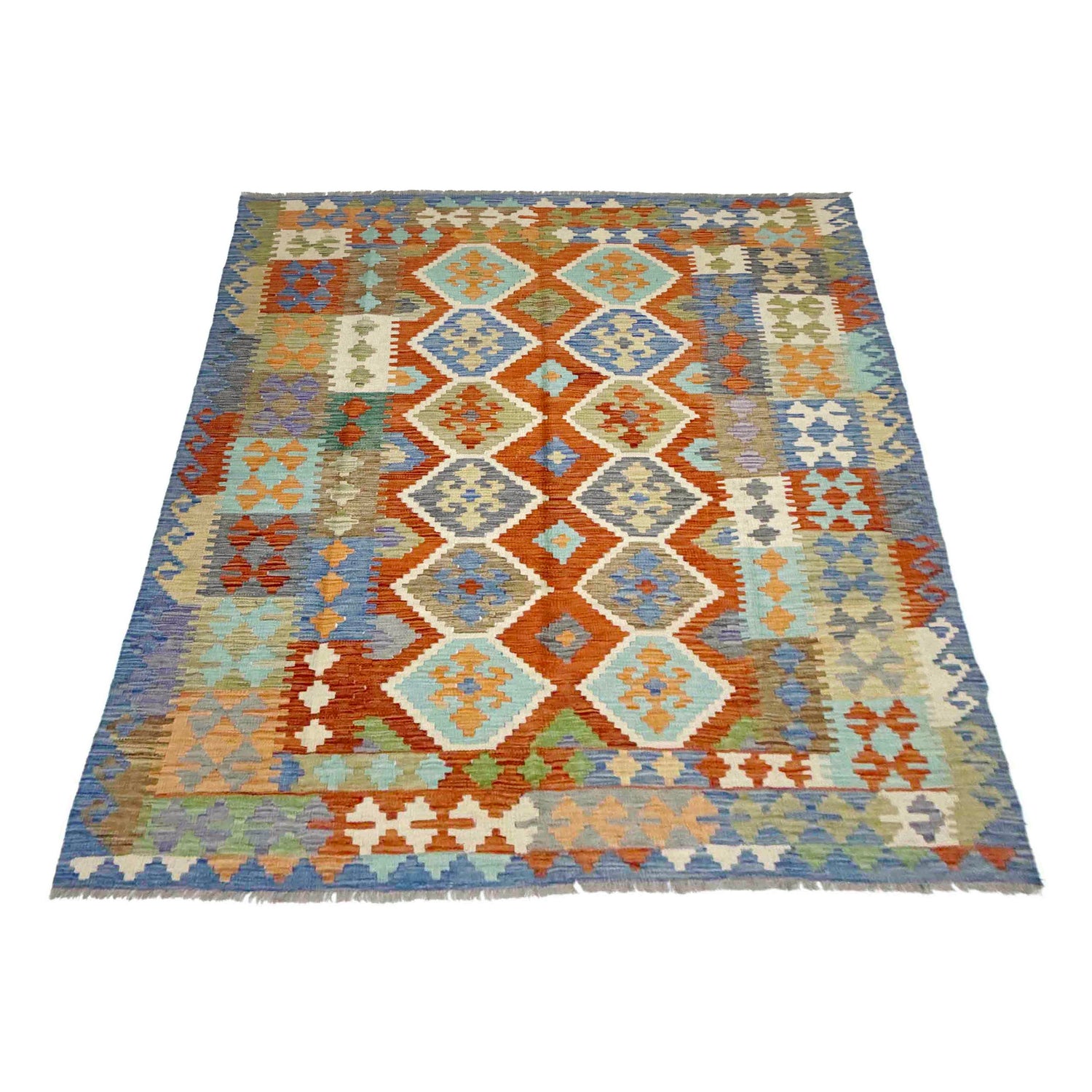 Handmade Vegetable Kelim 6' 1" x 8' 0" (ft) - No. Y39192