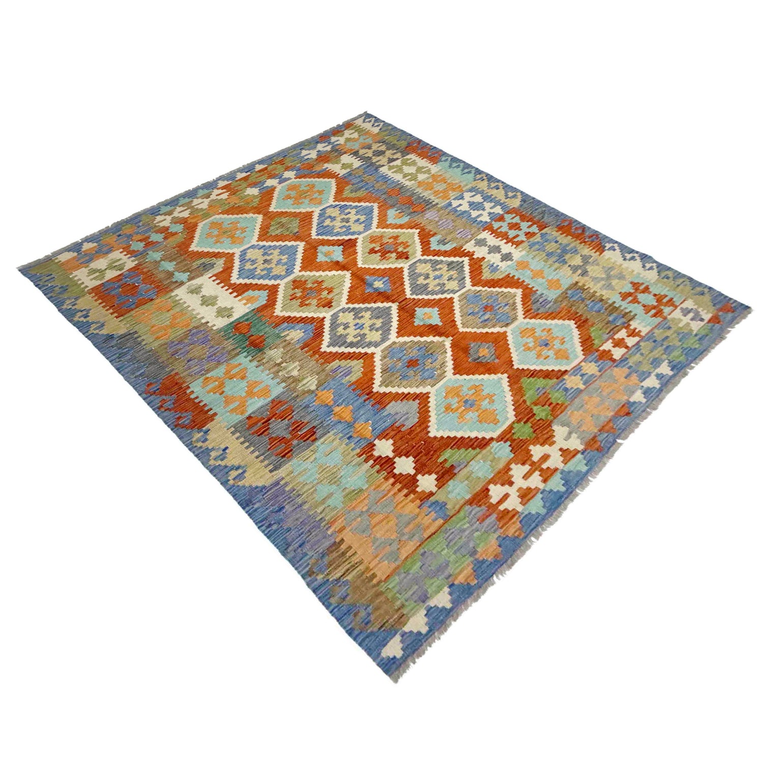 Handmade Vegetable Kelim 6' 1" x 8' 0" (ft) - No. Y39192