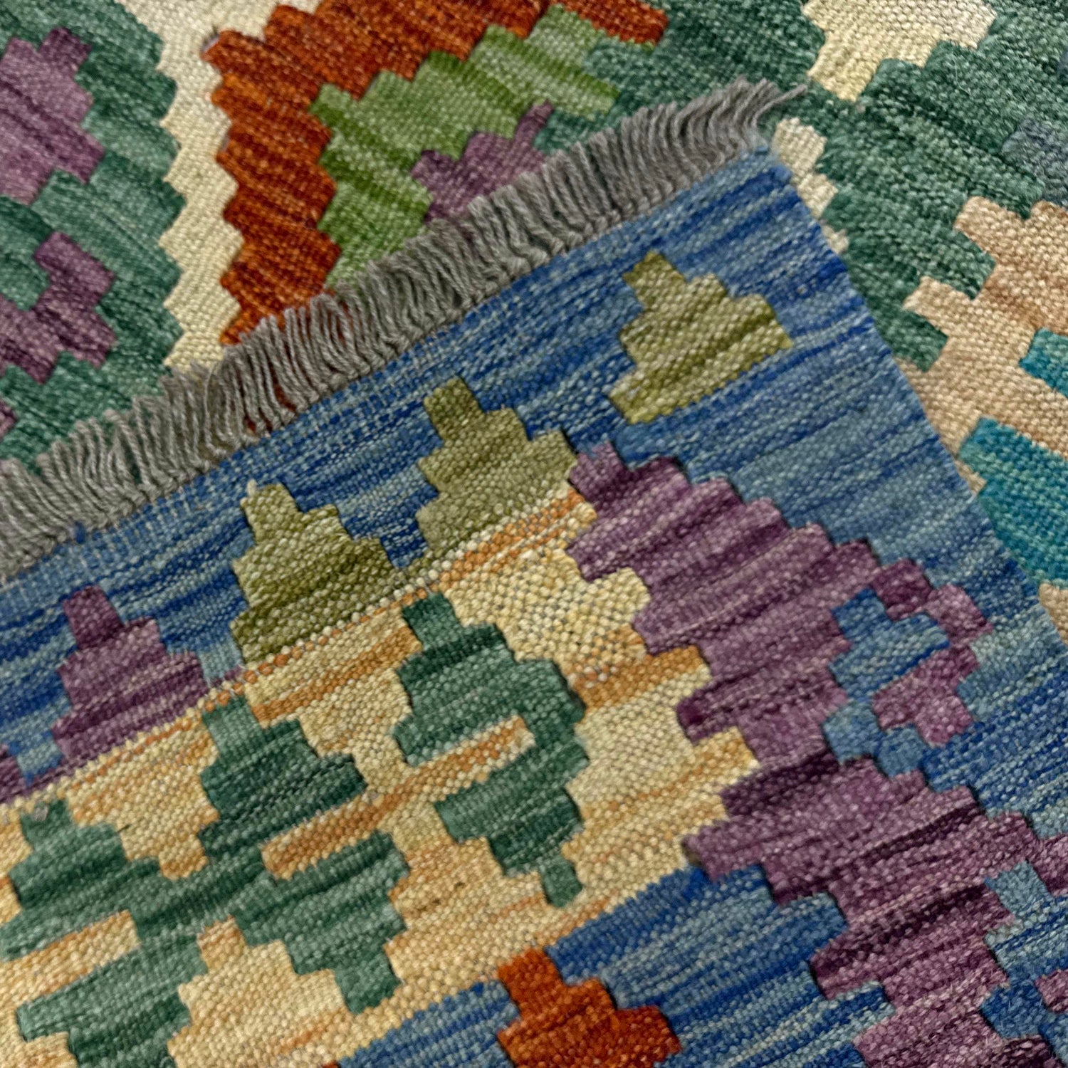 Handmade Vegetable Kilim 6' 0" x 7' 6" (ft) - No. Y39193