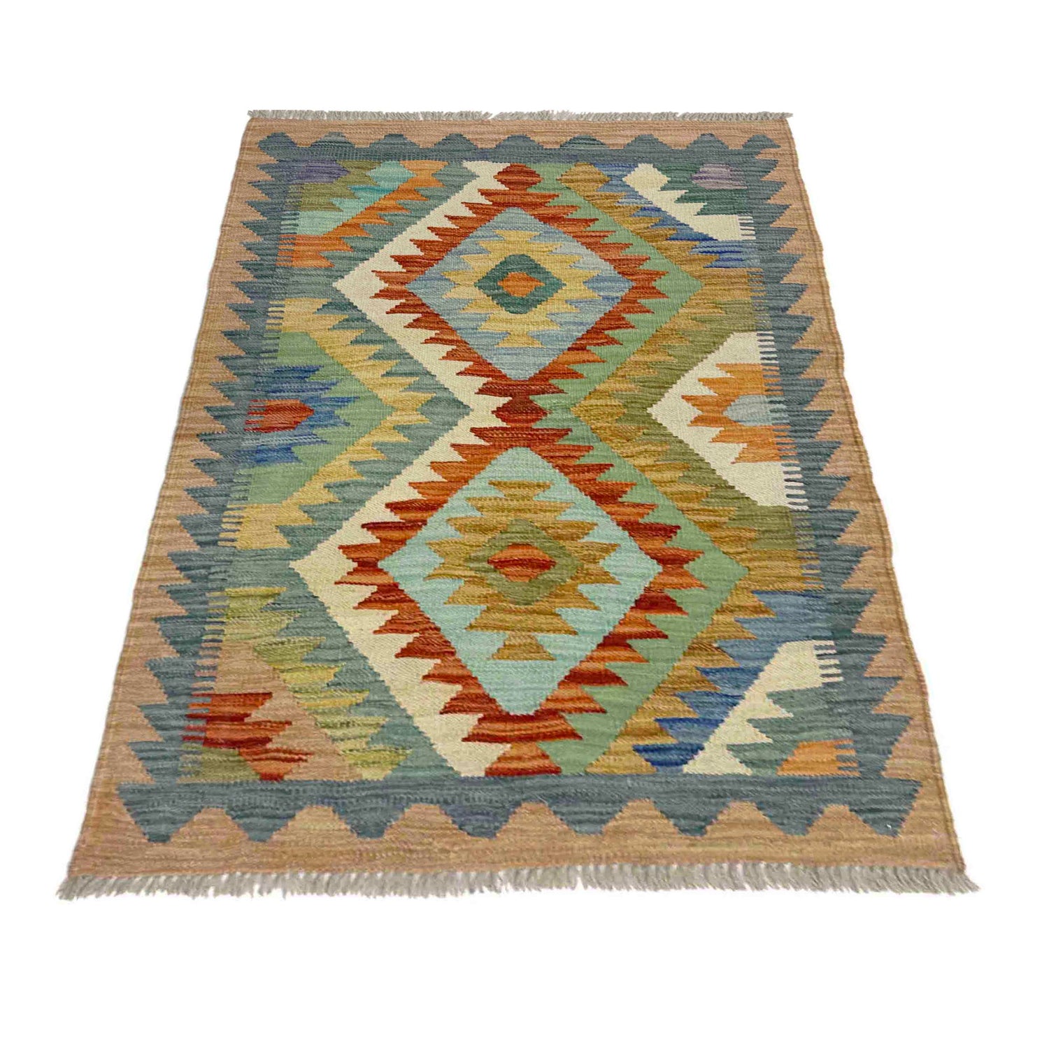 Handmade Vegetable Kelim 2' 7" x 3' 11" (ft) - No. Y39196