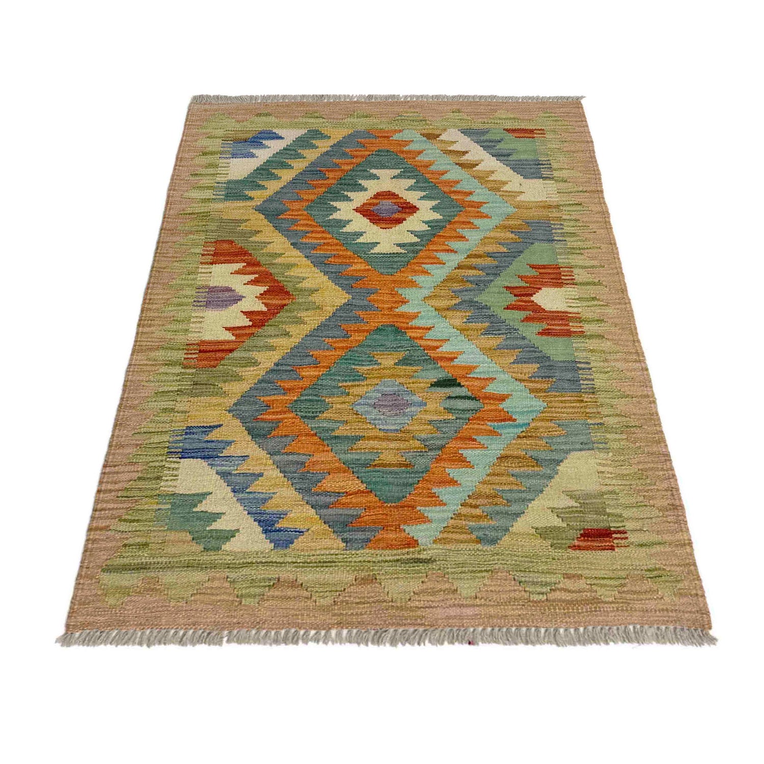 Handmade Vegetable Kelim 2' 8" x 3' 11" (ft) - No. Y39198