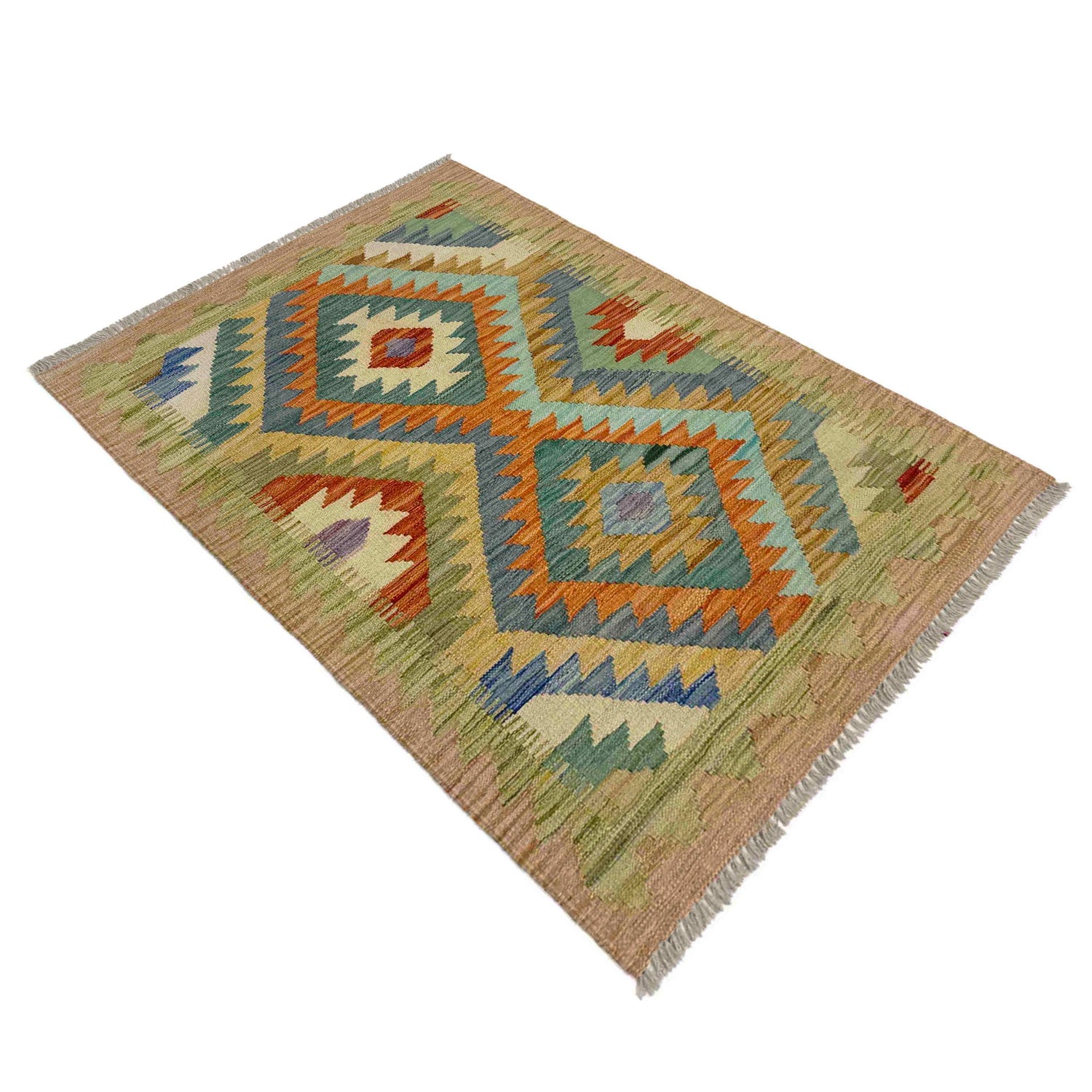 Handmade Vegetable Kelim 2' 8" x 3' 11" (ft) - No. Y39198