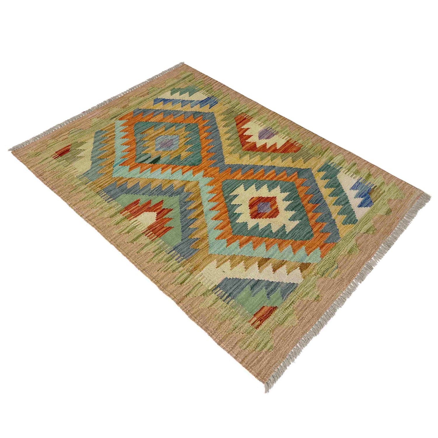 Handmade Vegetable Kelim 2' 8" x 3' 11" (ft) - No. Y39198
