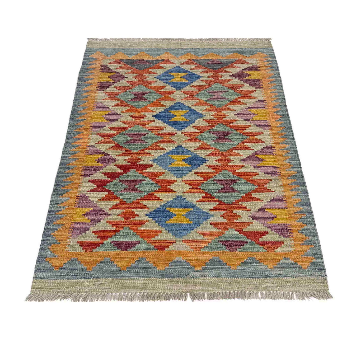 Handmade Vegetable Kilim 2' 8" x 4' 4" (ft) - No. Y39199