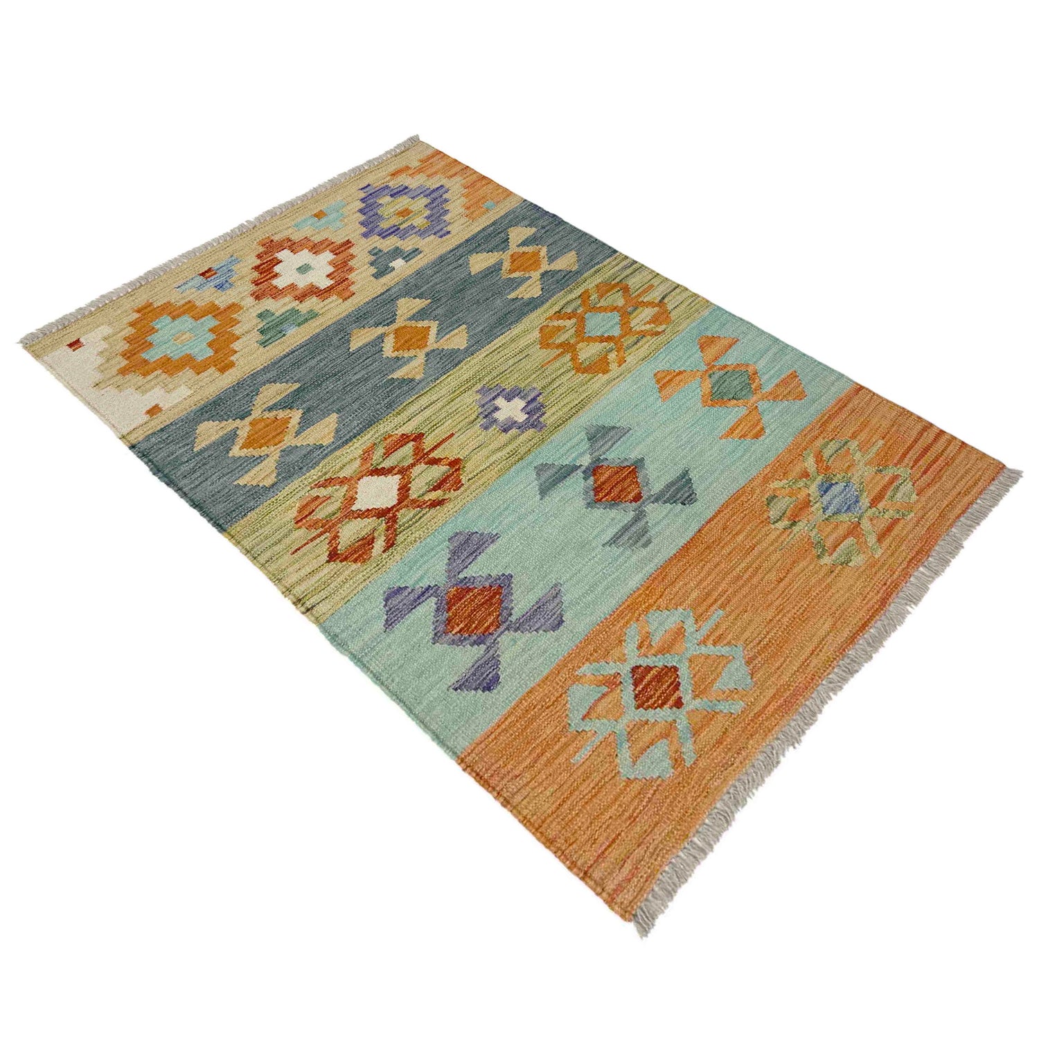 Handmade Vegetable Kilim 2' 7" x 3' 11" (ft) - No. Y39203