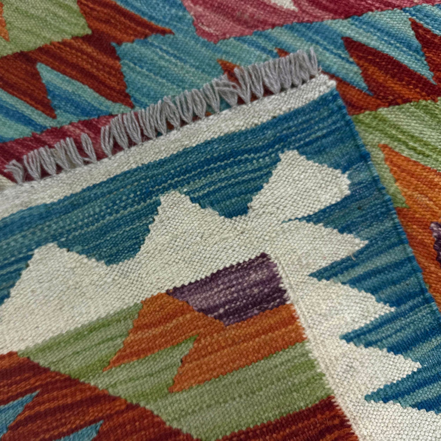 Handmade Vegetable Kelim 2' 4" x 4' 1" (ft) - No. Y39204