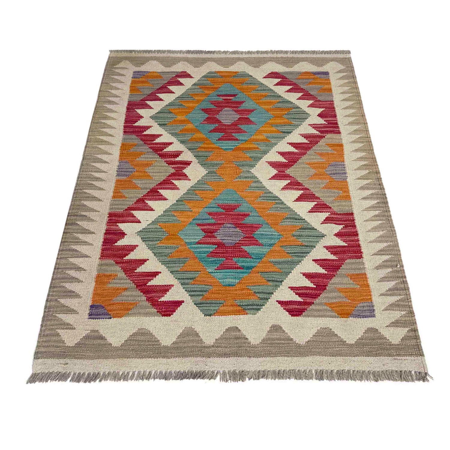 Handmade Vegetable Kilim 2' 9" x 4' 0" (ft) - No. Y39205