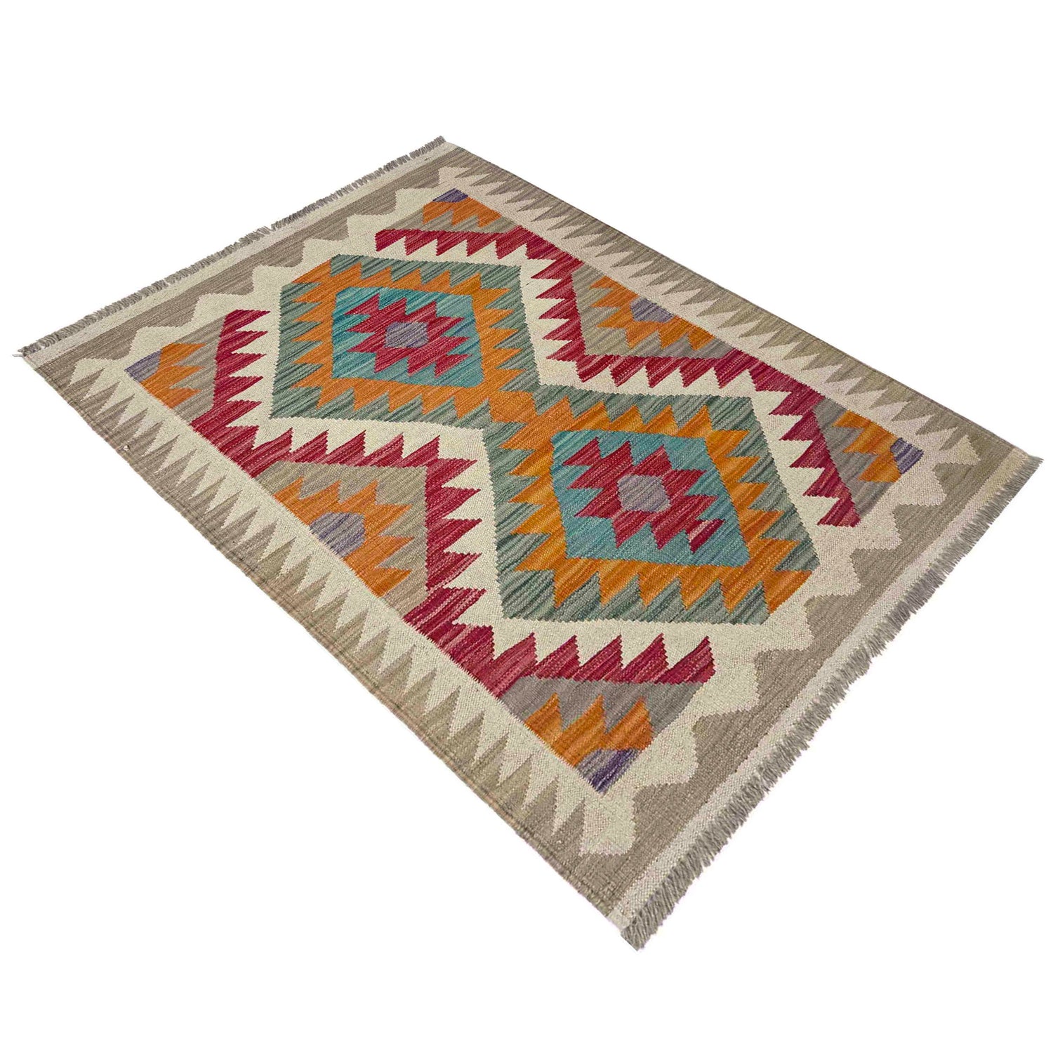 Handmade Vegetable Kilim 2' 9" x 4' 0" (ft) - No. Y39205