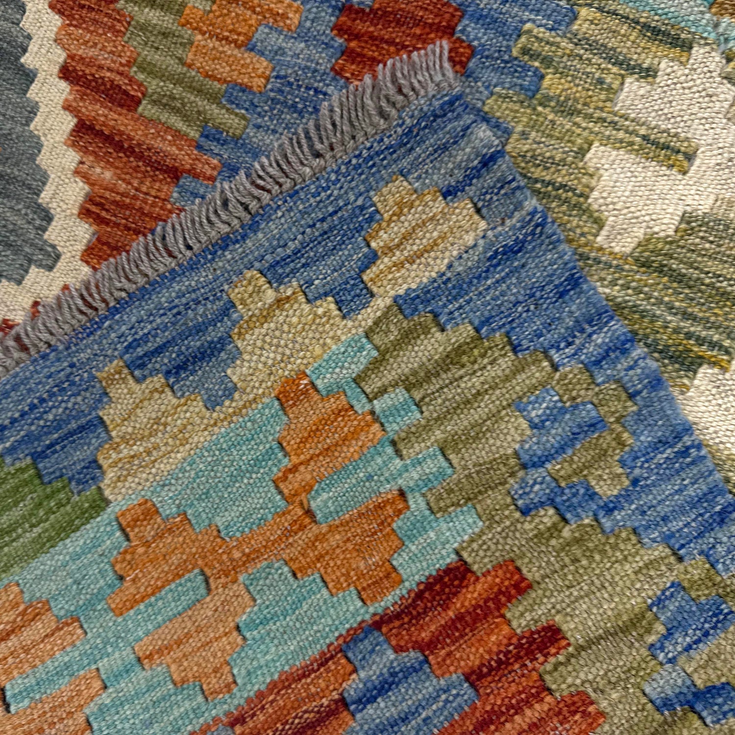 Handmade Vegetable Kilim 6' 3" x 7' 3" (ft) - No. Y39207