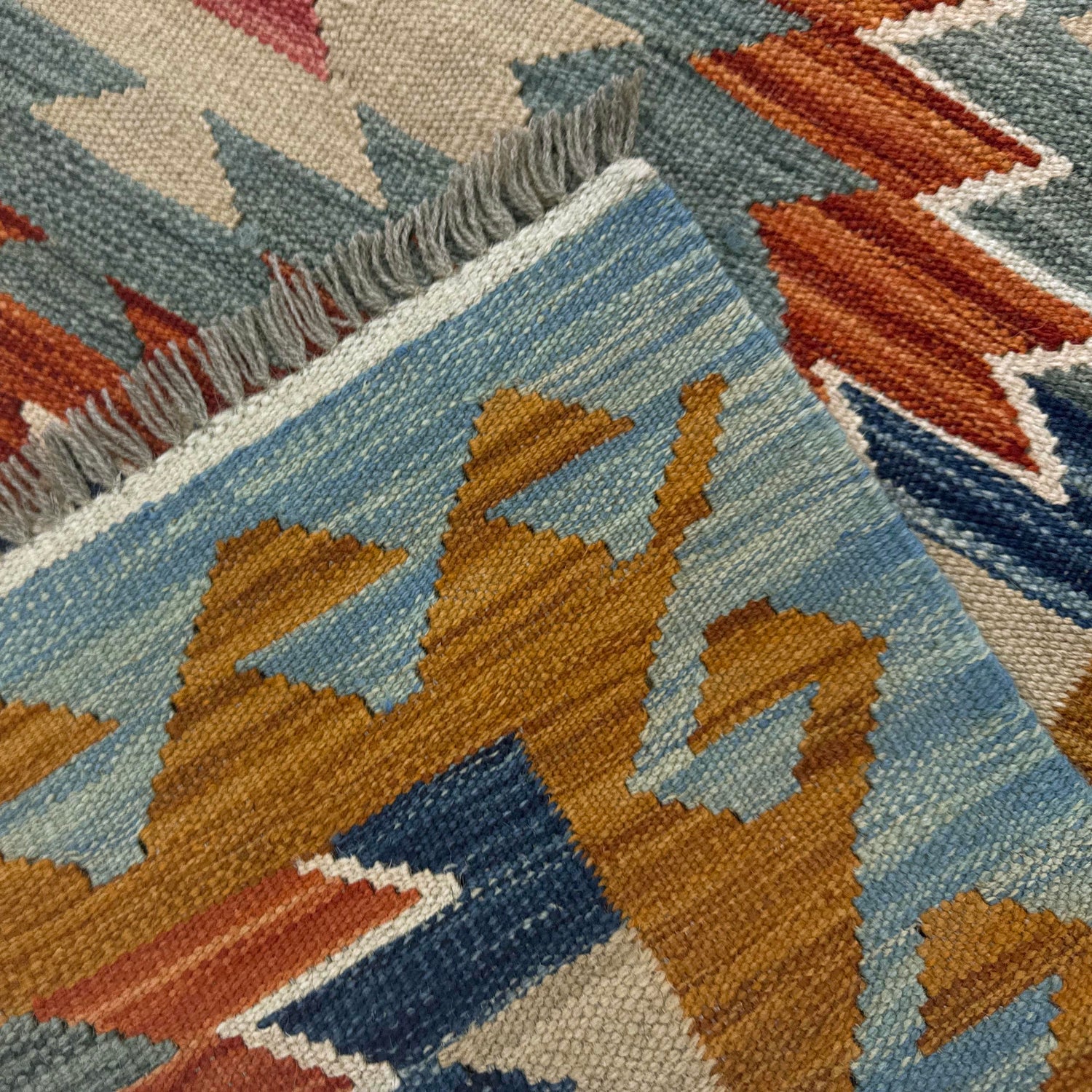 Handmade Vegetable Kilim 5' 0" x 6' 9" (ft) - No. Y39209