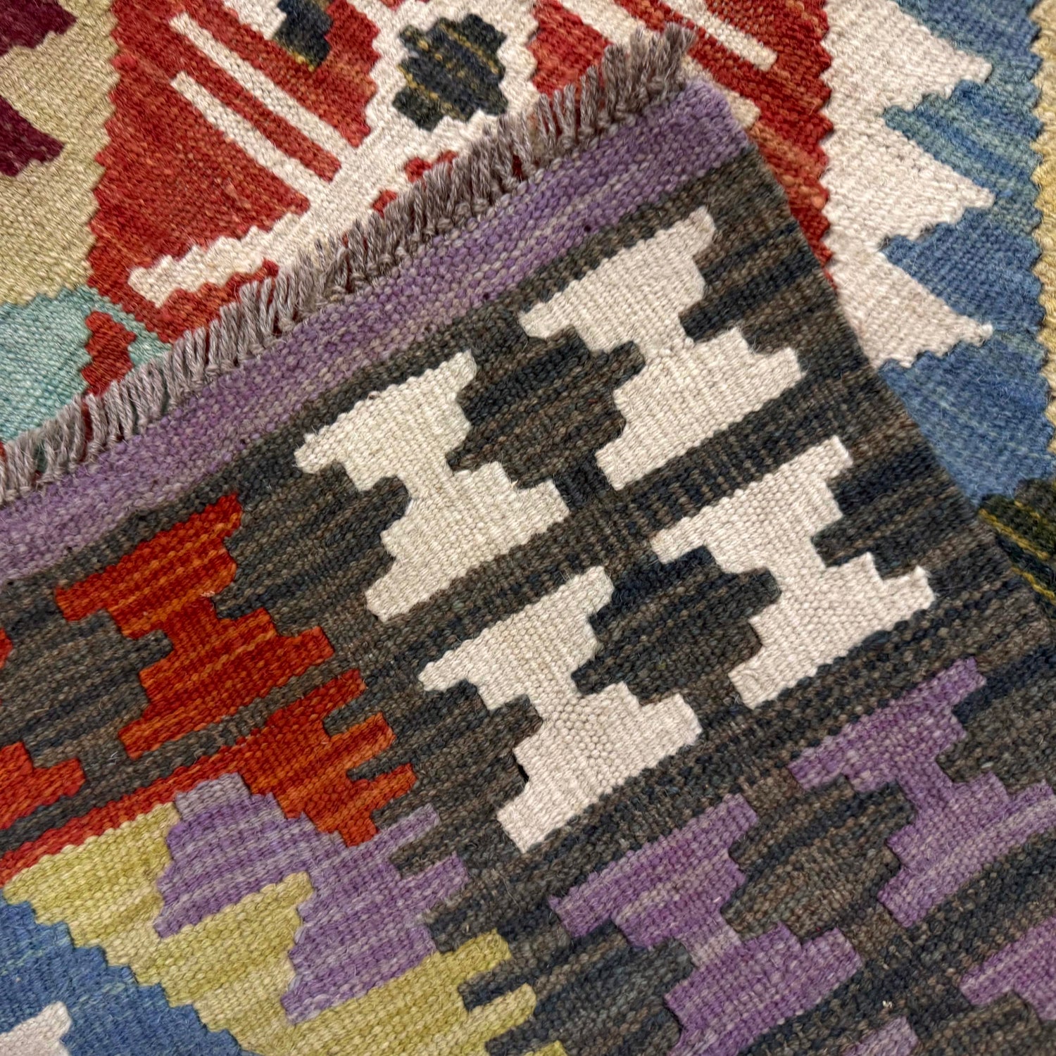 Handmade Vegetable Kelim 4' 11" x 6' 6" (ft) - No. Y39210