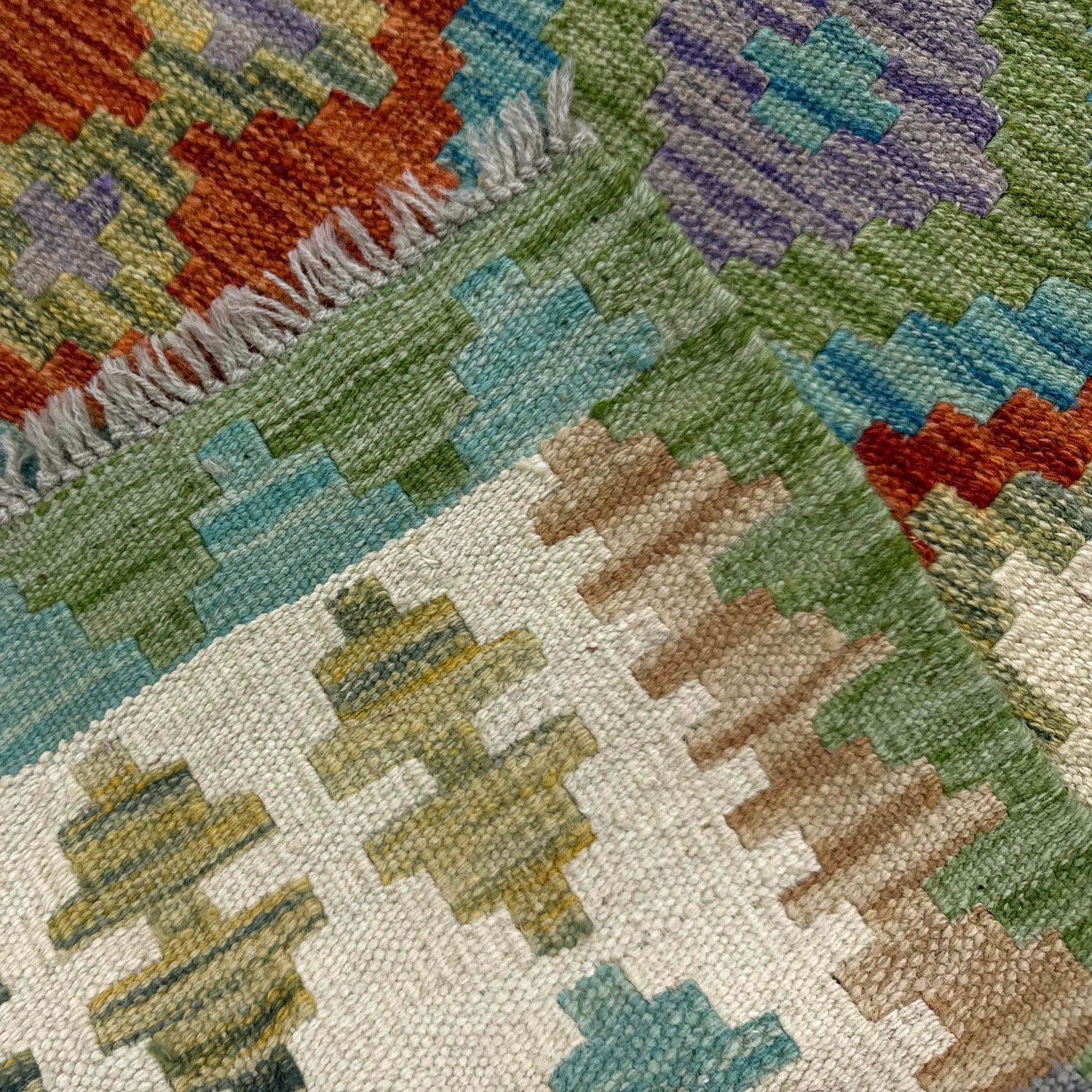 Handmade Vegetable Kelim 5' 2" x 6' 7" (ft) - No. Y39212