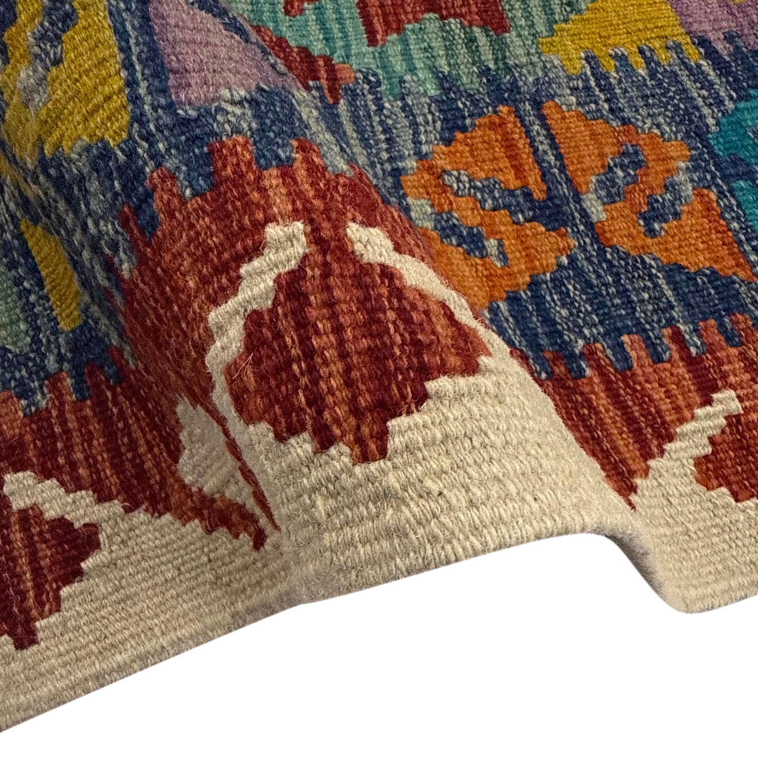 Handmade Vegetable Kelim 4' 1" x 6' 0" (ft) - No. Y39213