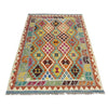 Handmade Vegetable Kilim 3' 11" x 5' 10" (ft) - No. Y39214