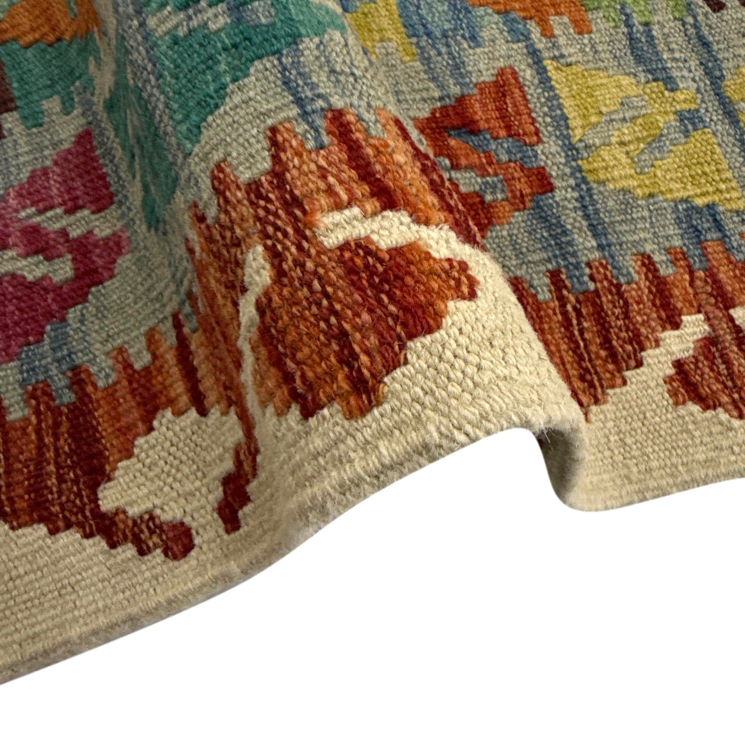 Handmade Vegetable Kilim 3' 11" x 5' 10" (ft) - No. Y39214