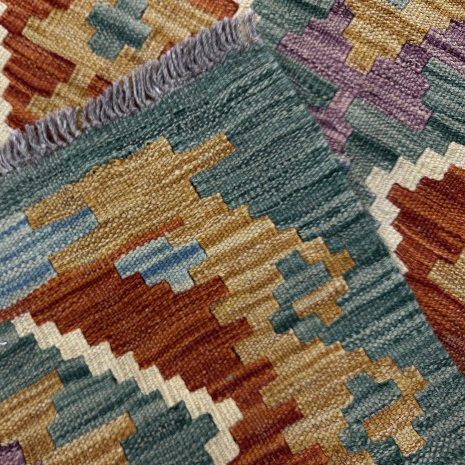 Handmade Vegetable Kilim 4' 0" x 5' 11" (ft) - No. Y39215
