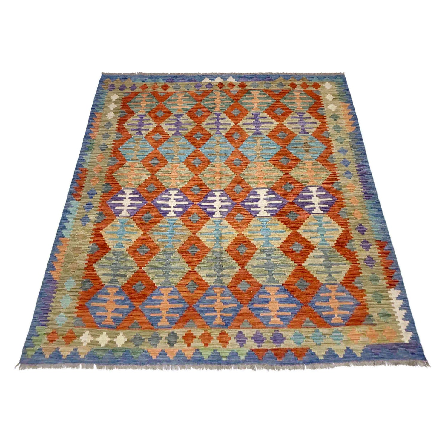 Handmade Vegetable Kilim 5' 10" x 7' 6" (ft) - No. Y39219