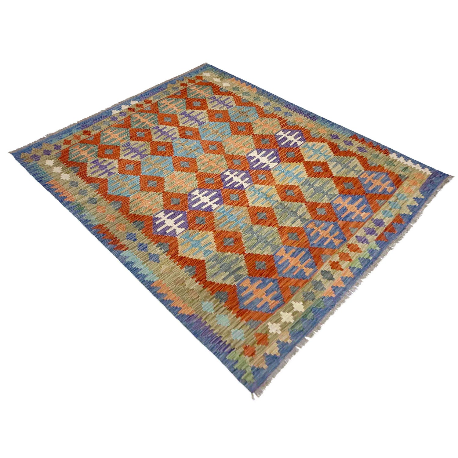Handmade Vegetable Kilim 5' 10" x 7' 6" (ft) - No. Y39219