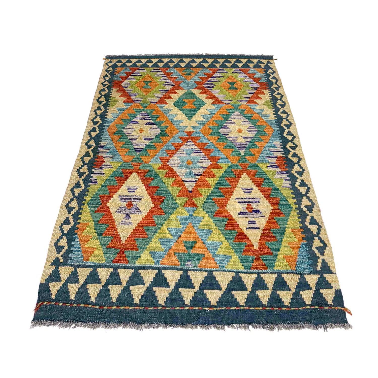 Handmade Vegetable Kilim 3' 3" x 5' 1" (ft) - No. Y39222