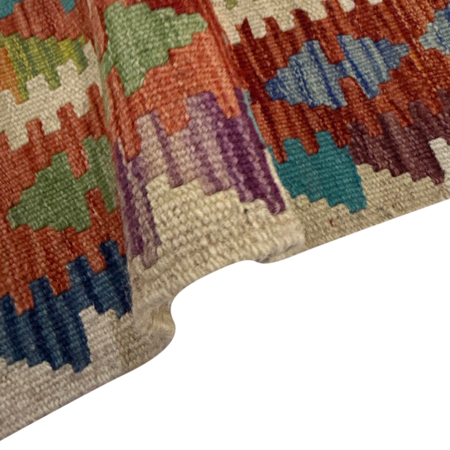 Handmade Vegetable Kelim 3' 5" x 4' 11" (ft) - No. Y39223