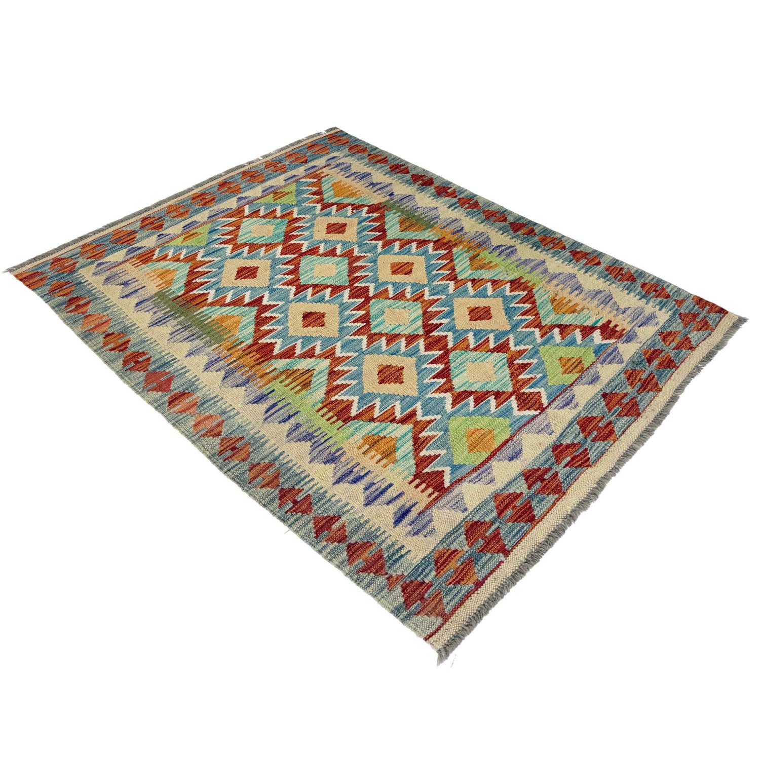 Handmade Vegetable Kilim 3' 4" x 4' 10" (ft) - No. Y39224