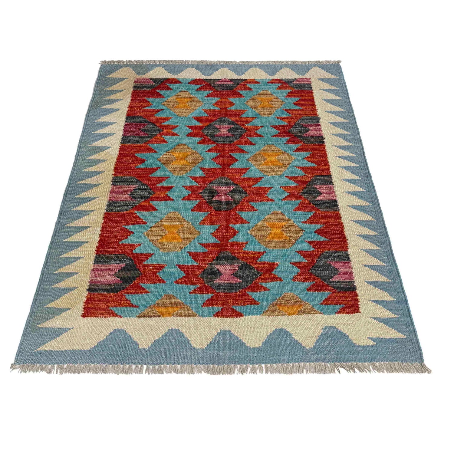 Handmade Vegetable Kilim 2' 10" x 3' 9" (ft) - No. Y39225