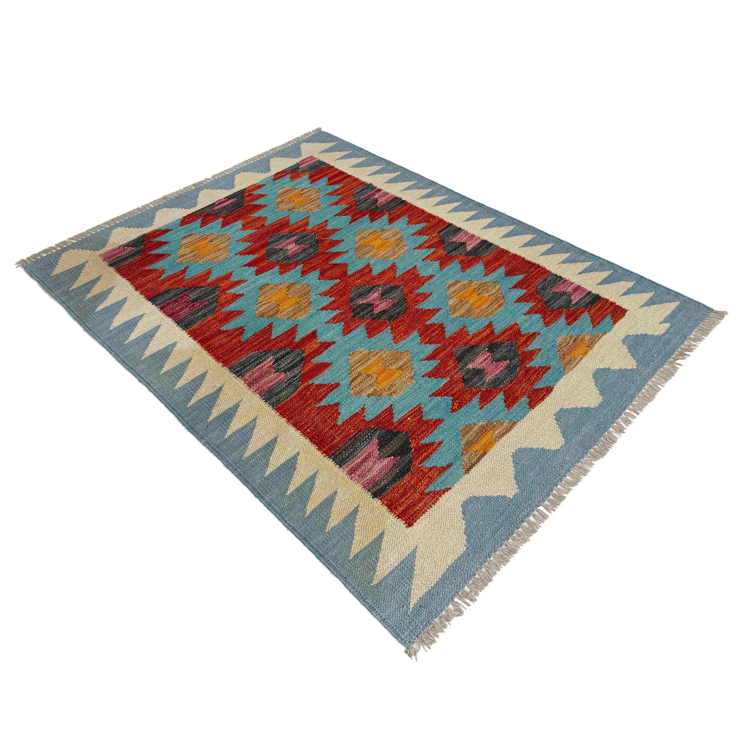 Handmade Vegetable Kilim 2' 10" x 3' 9" (ft) - No. Y39225