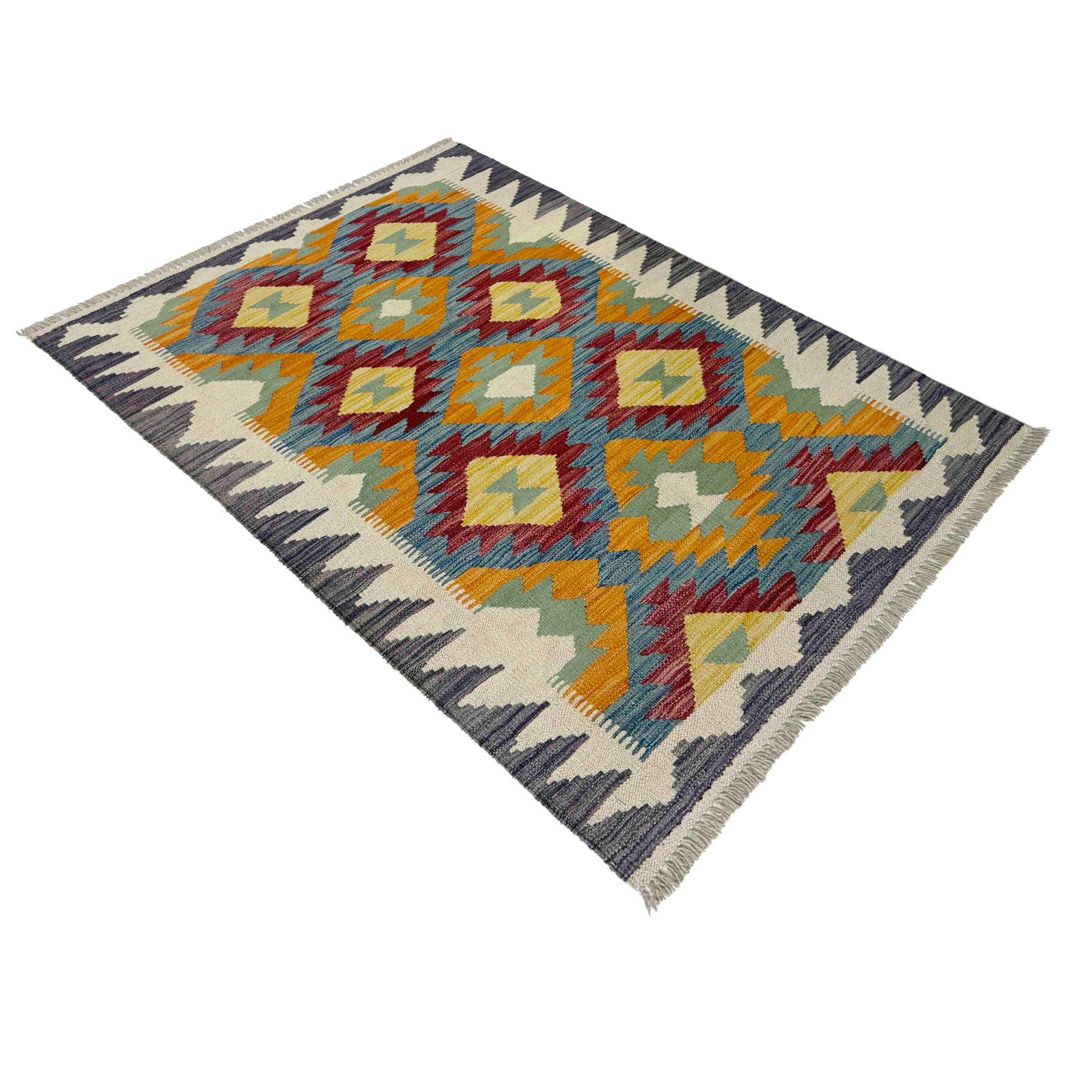 Handmade Vegetable Kelim 2' 10" x 4' 1" (ft) - No. Y39226