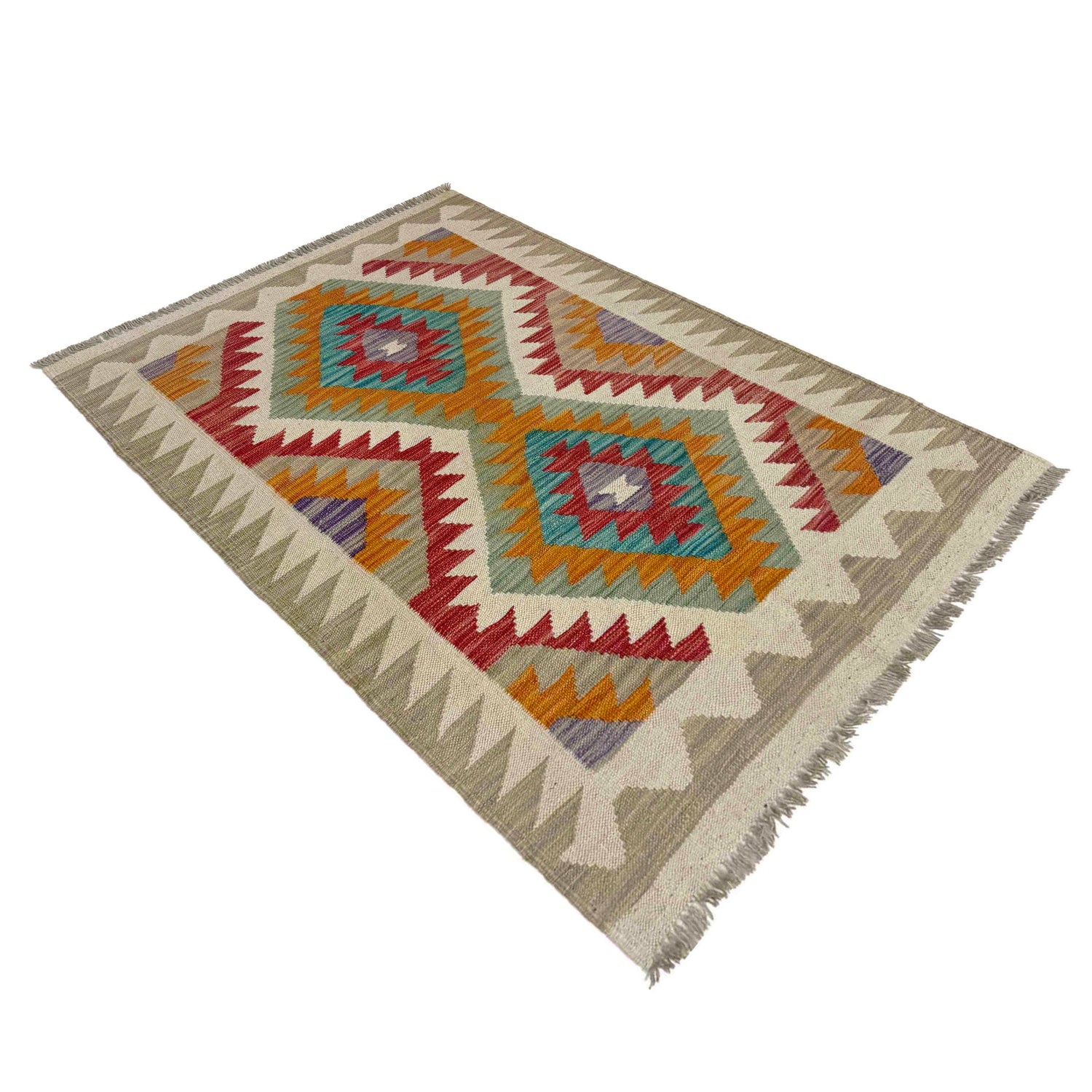 Handmade Vegetable Kelim 2' 9" x 4' 0" (ft) - No. Y39229