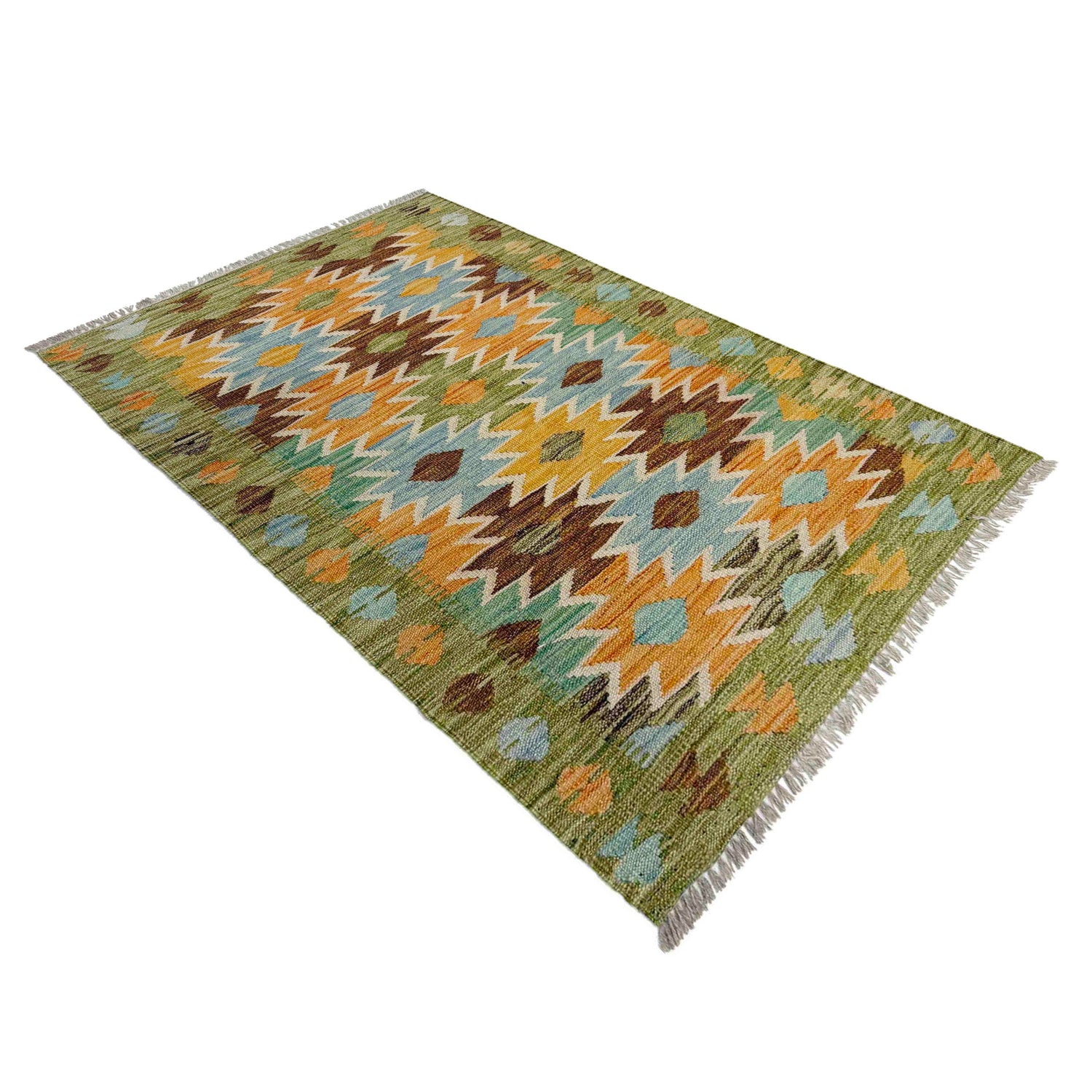 Handmade Vegetable Kilim 2' 8" x 4' 3" (ft) - No. Y39230