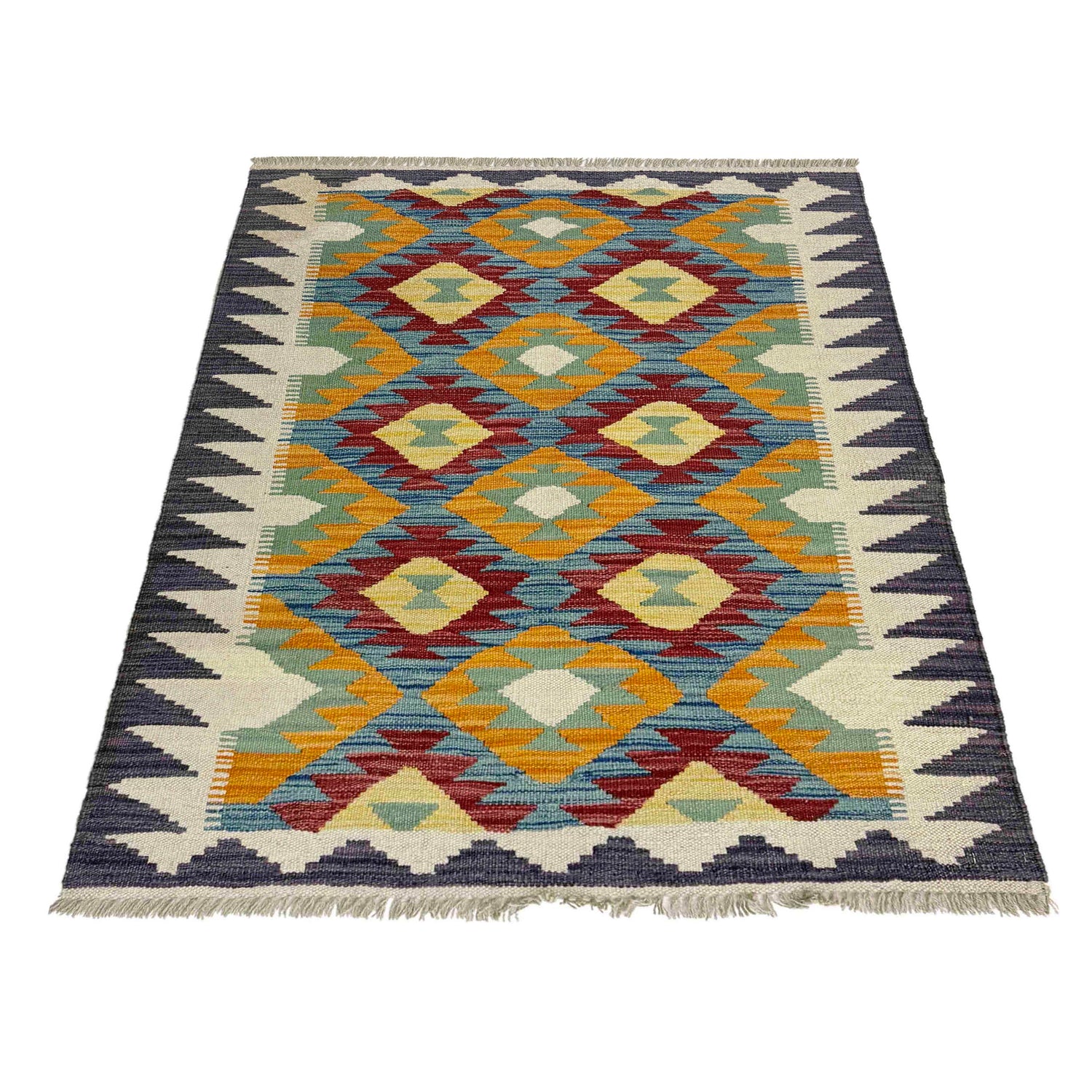 Handmade Vegetable Kilim 2' 10" x 4' 2" (ft) - No. Y39232