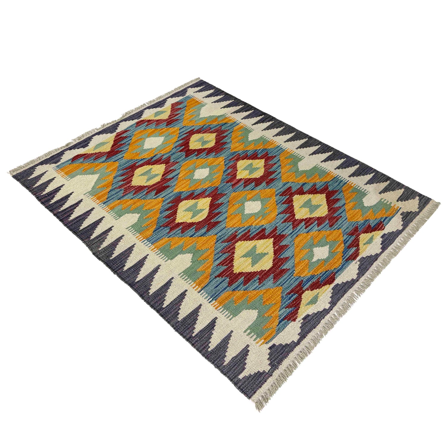Handmade Vegetable Kilim 2' 10" x 4' 2" (ft) - No. Y39232