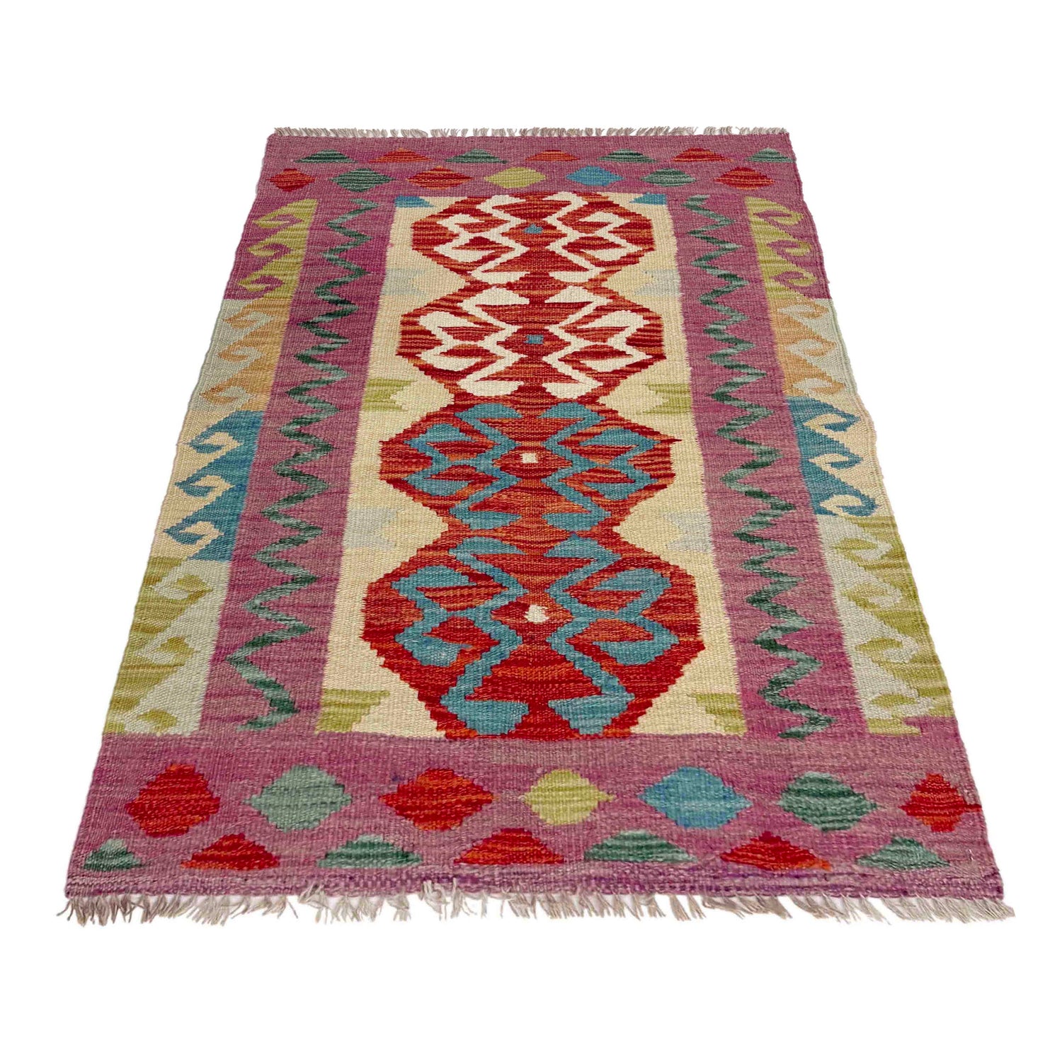 Handmade Vegetable Kilim 2' 8" x 3' 11" (ft) - No. Y39234