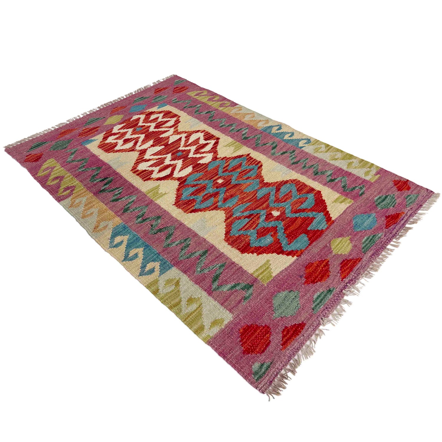 Handmade Vegetable Kilim 2' 8" x 3' 11" (ft) - No. Y39234