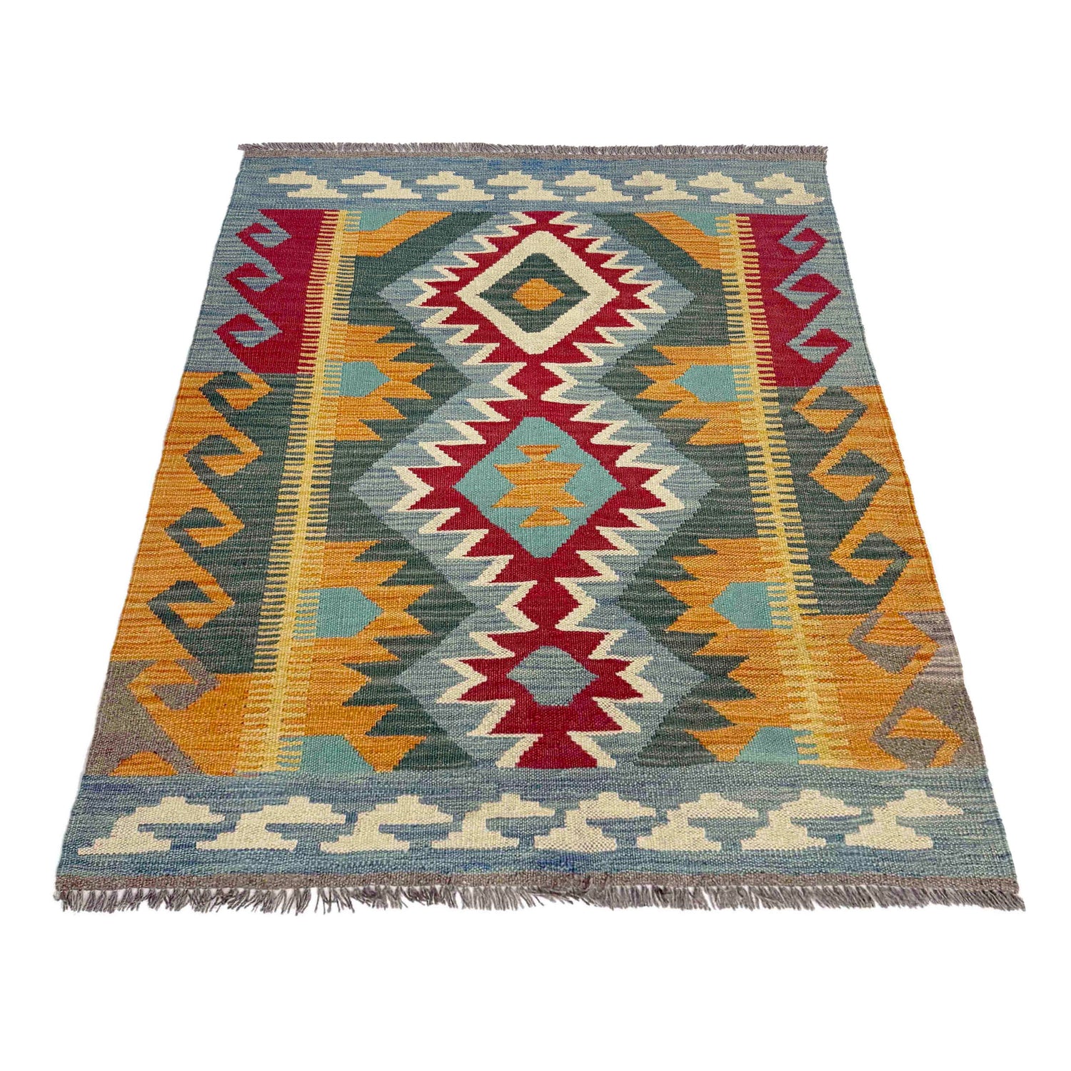 Handmade Vegetable Kelim 2' 11" x 4' 0" (ft) - No. Y39235