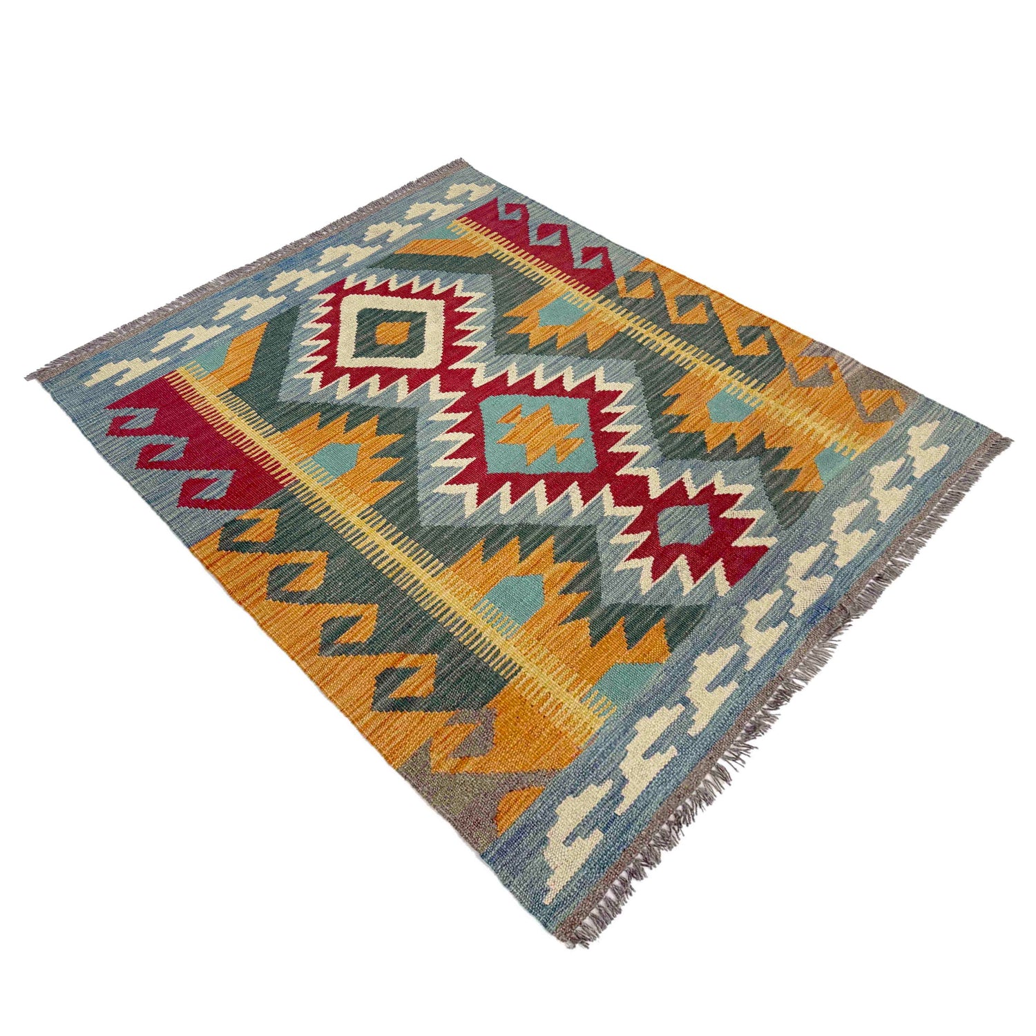 Handmade Vegetable Kelim 2' 11" x 4' 0" (ft) - No. Y39235