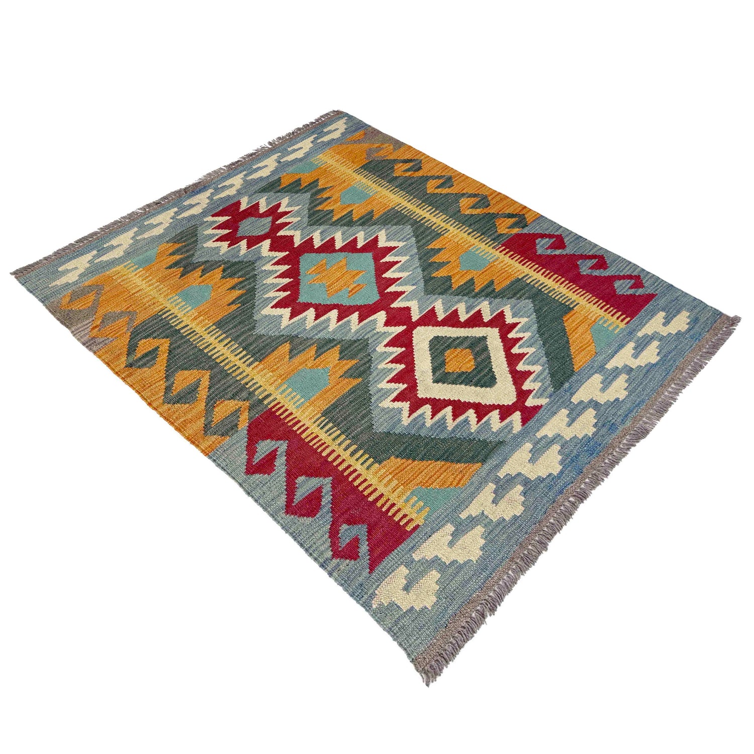 Handmade Vegetable Kelim 2' 11" x 4' 0" (ft) - No. Y39235