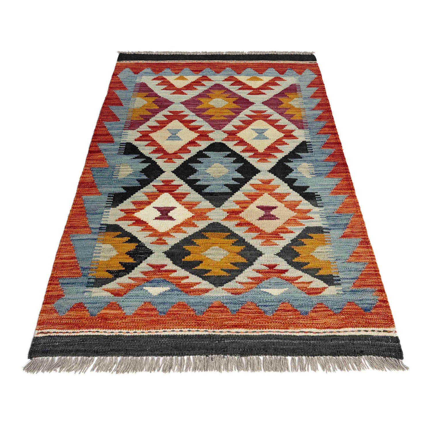 Handmade Vegetable Kelim 2' 8" x 4' 2" (ft) - No. Y39237