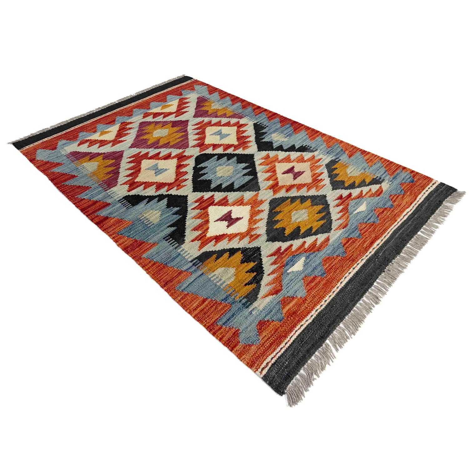 Handmade Vegetable Kelim 2' 8" x 4' 2" (ft) - No. Y39237