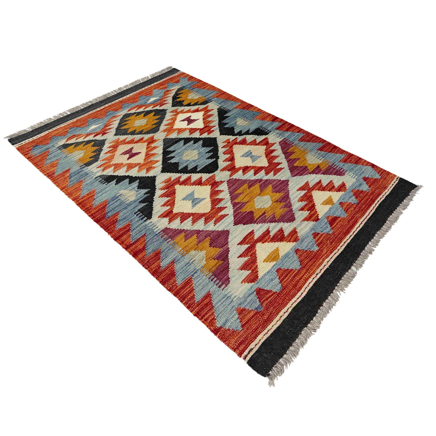 Handmade Vegetable Kelim 2' 8" x 4' 2" (ft) - No. Y39237