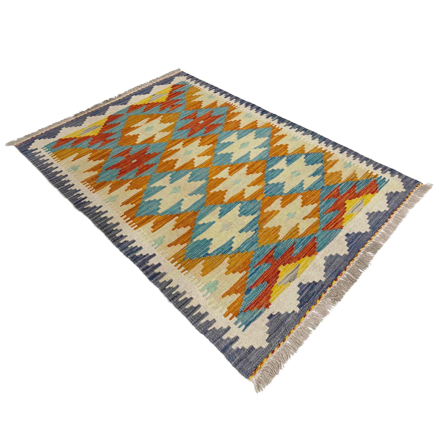 Handmade Vegetable Kilim 2' 8" x 4' 3" (ft) - No. Y39238