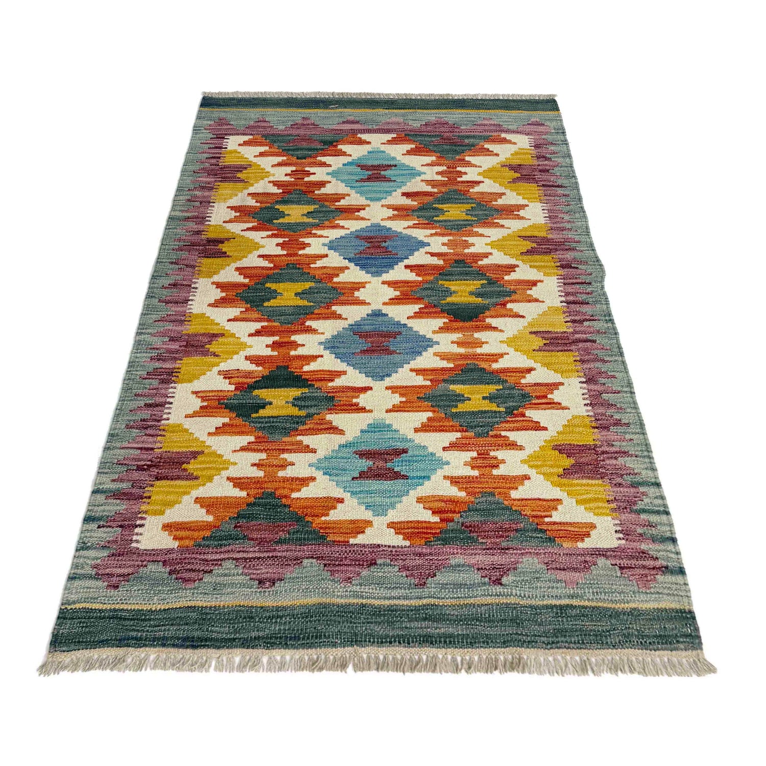 Handmade Vegetable Kelim 2' 8" x 4' 4" (ft) - No. Y39239