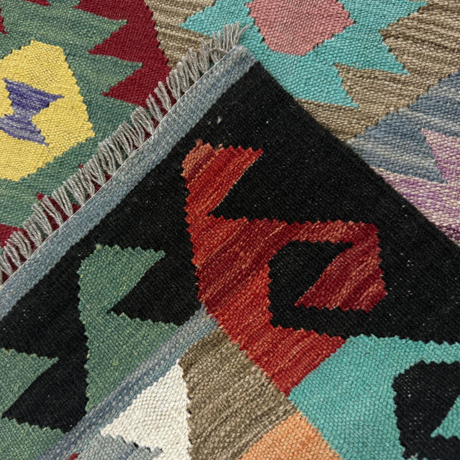 Handmade Vegetable Kilim 4' 11" x 6' 8" (ft) - No. Y39241
